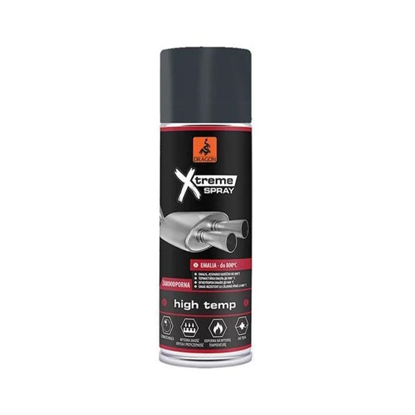 Email, termorezistent, spray, antracit, 400 ml, DRAGON image