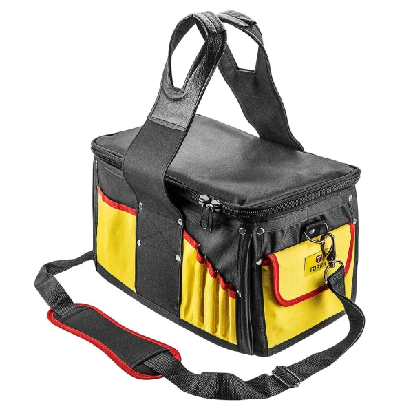 Geanta pentru scule din material 79R440 Topex. 16 buzunare exterioare. 12 buzunare interne. 41 x 23 x 23 cm. image