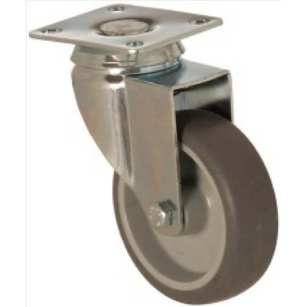 Roata pivotanta din polipropilena cu placa si fixare pe bolt, d 100mm image
