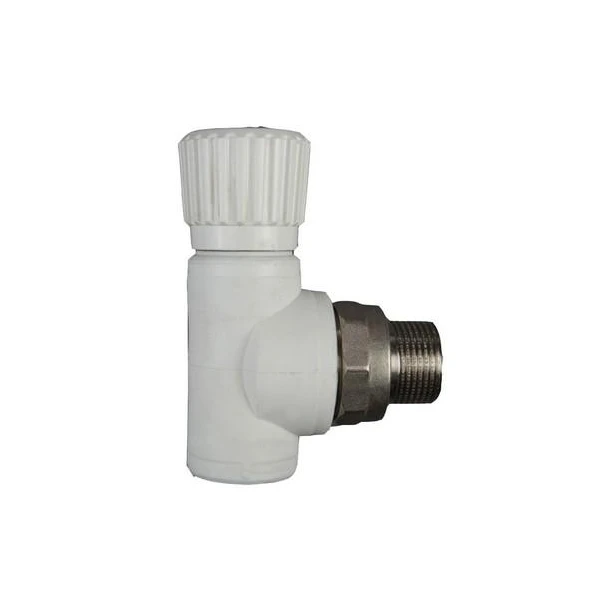 Robinet cu bila pentru calorifer PPR 'cu olandez' d20 х 1/2'M alb. EMIRPLAST image