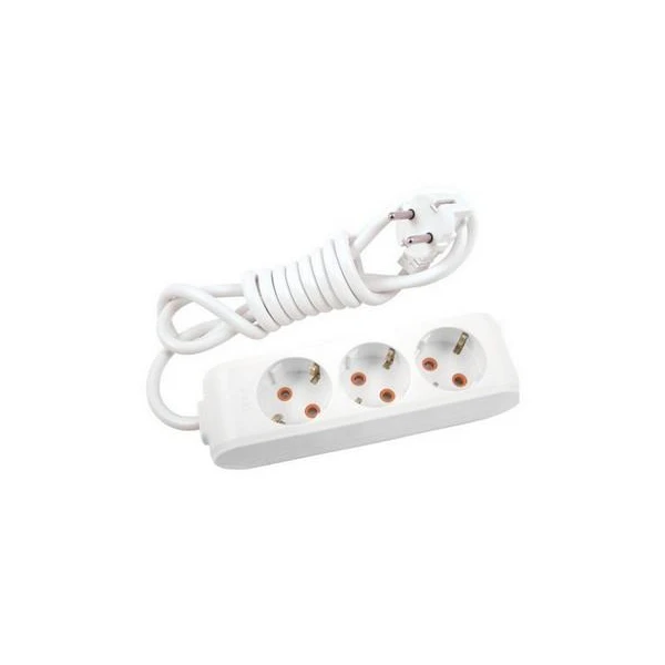 Prelungitor cu 3 prize cu impamintare Multi - Let Viko by Panasonic. 5 m. Alb. 16 A. image