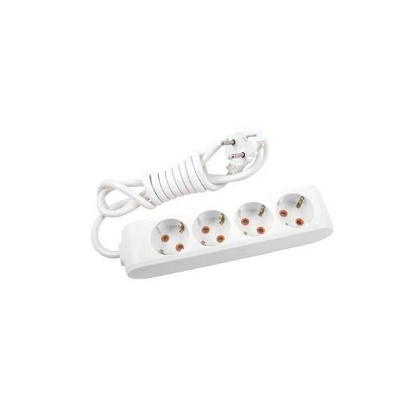 Prelungitor cu 4 prize cu impamintare Multi - Let Viko by Panasonic. 5 m. Alb image
