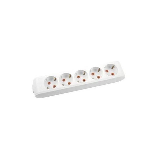 Bloc 5 prize cu impamintare si intrerupator Multi- Let Viko by Panasonic. Alb image