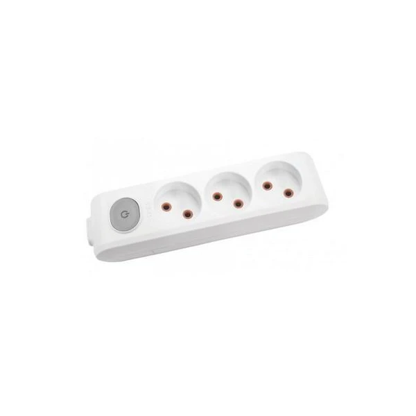 Bloc 3 prize fara impamintare si buton de pornire/ oprire Multi- Let Viko by Panasonic. Alb image