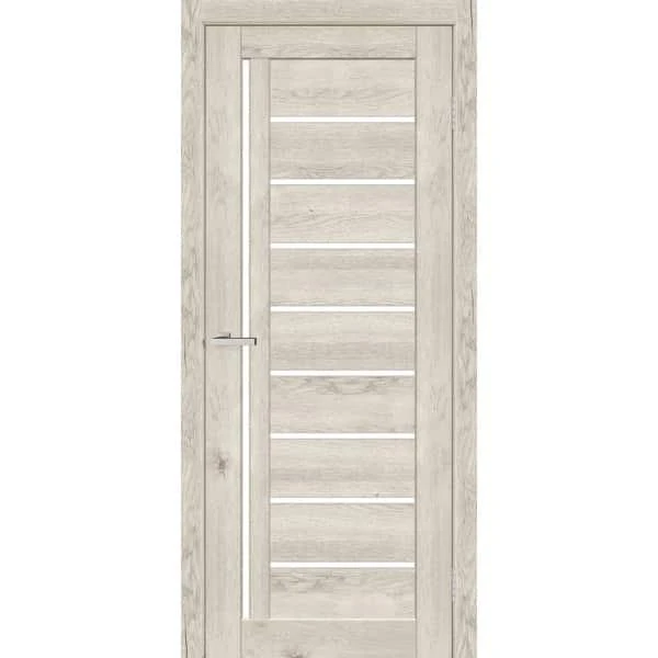 Foaie de usa SMART C067.2 G Doors. Ivory/ Stejar marengo. Cu sticla satin. 80 x 200 cm. 4 cm. image