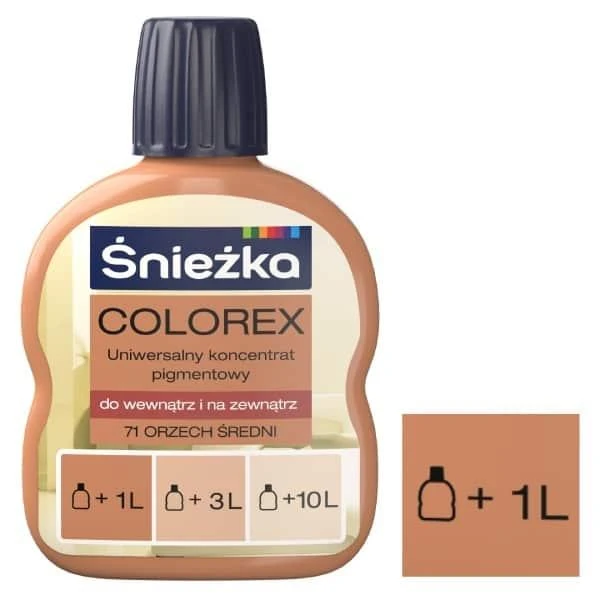 Pigment universal Colorex Sniezka. N71 Nuc mediu. 100 ml image