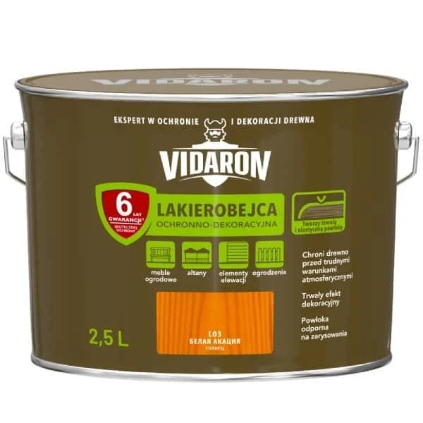 Lac- bait pentru lemn L03 VIDARON. Salcam alb. 2.5 l. image