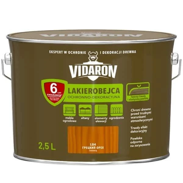 Lac- bait pentru lemn L04 VIDARON. Nuc. 2.5 l. image