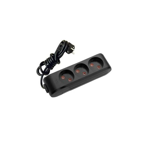 Prelungitor cu 3 prize fara impamintare Multi - Let Viko by Panasonic. 5 m. Negru image