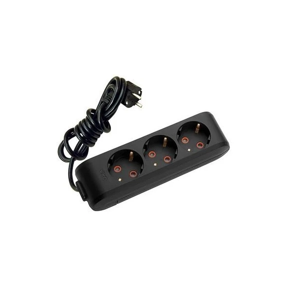 Prelungitor cu 3 prize cu impamintare Multi - Let Viko by Panasonic. 5 m. Negru image