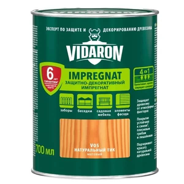 Impregnant pentru lemn V05 VIDARON. Lemn de tec.  0.7 l. image