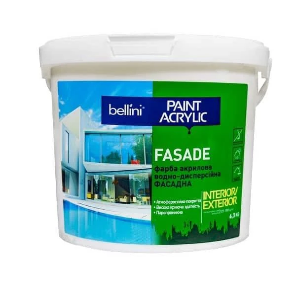 Vopsea acrilica pentru fatade Facade Paint Acrylic Bellini. 1.2 kg. image