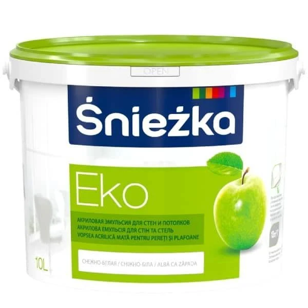 Vopsea acrilica lavabila pentru pereti si tavane EKO Sniezka. Mat. Alba. 15 l. image