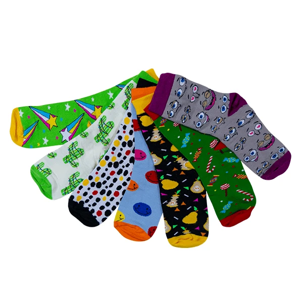 Set 7 perechi sosete pentru dame cu imprimeu. Marime 37 - 40 image