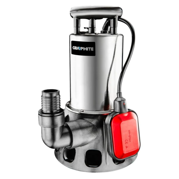 Pompa submersibila pentru ape reziduale Graphite. 650 W. carcasa INOX. Cu flotor. Adan 7 m. inalt 7.5 m. 11 m3/h. image