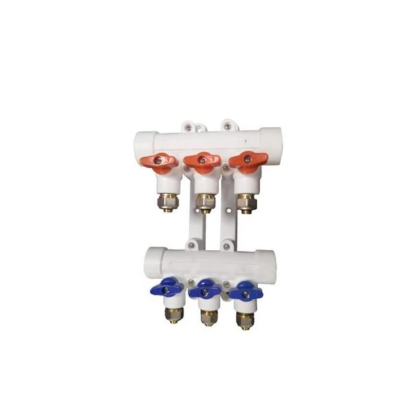 Colector PPR cu robineti la 3 cai, alb, MPN image