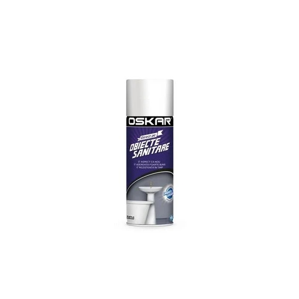 Vopsea spray pentru obiecte sanitare OSKAR. Alba. 400 ml. image