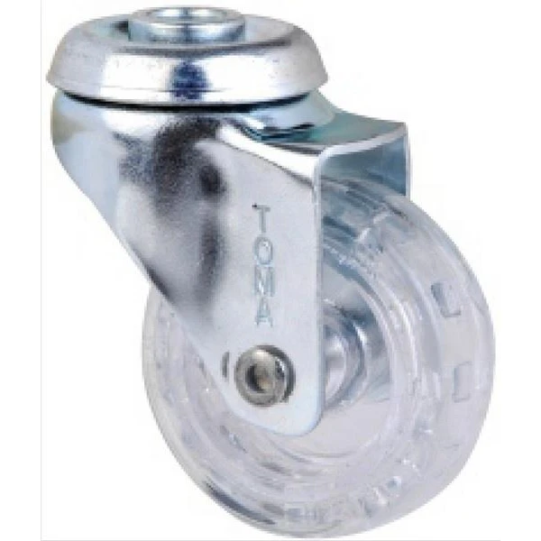 Roata pivotanta cu orificiu central, transparenta, greutate max. 20kg image