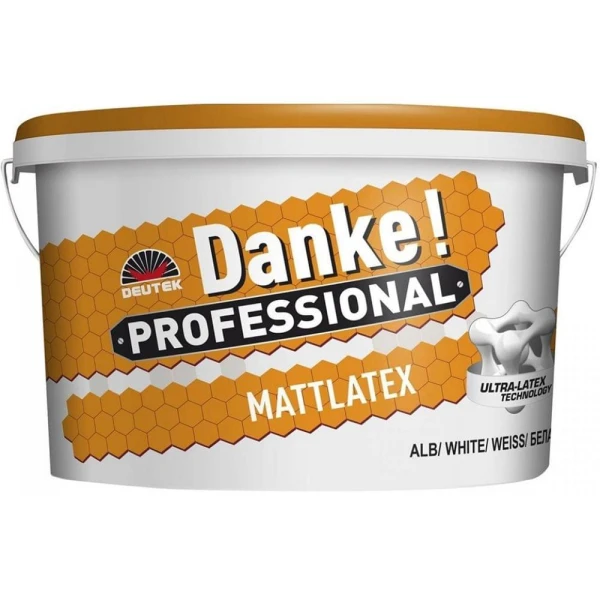 Vopsea lavabila universala, alba, MATTLATEX DANKE, 2.5 l image