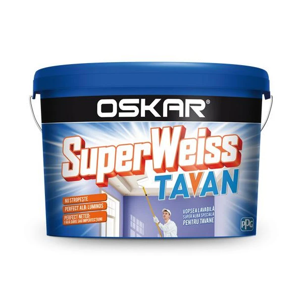 Vopsea pentru tavane SUPERWEISS OSKAR. Alba. 2.5 l. image