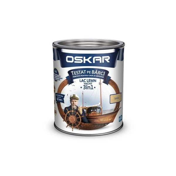 Lac pentru lemn, incolor, 2.5 l, YACHT 3in1, OSKAR image