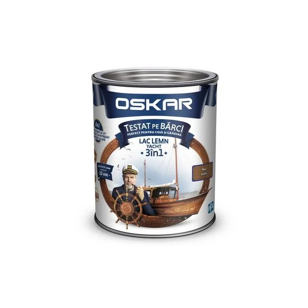 Lac pentru lemn YACHT OSKAR. Nuc inchis. Interior / Exterior. 2.5 l. image