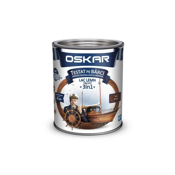 Lac pentru lemn, tec african, 2.5 l, YACHT, OSKAR image