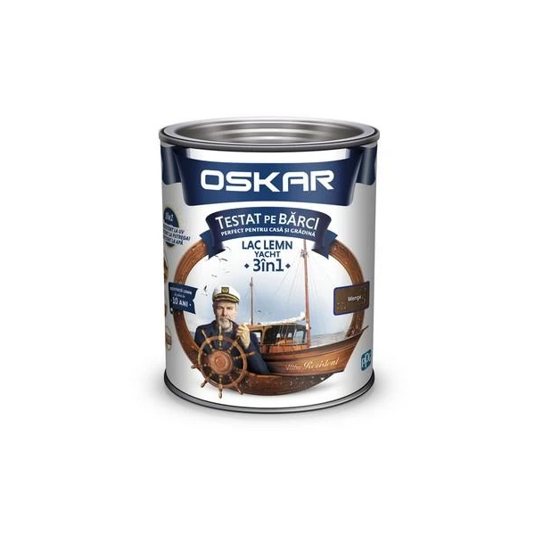 Lac pentru lemn, Wenge, 0.75 l, YACHT 3in1, OSKAR image