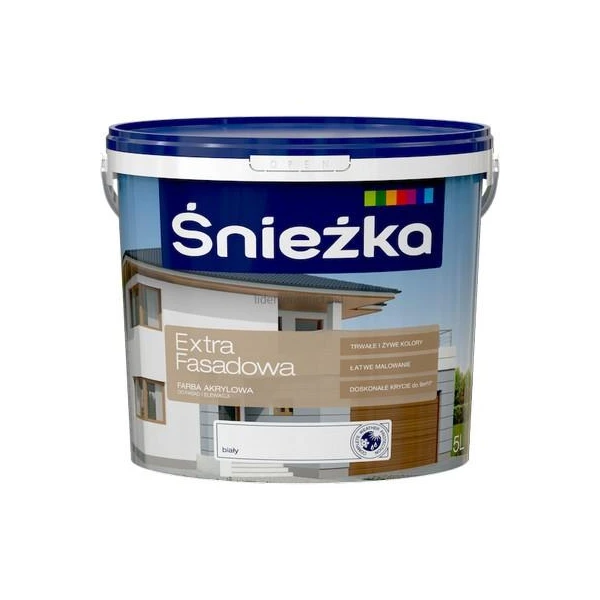 Vopsea acrilica pentru fatade EXTRA FASADOWA Sniezka. Mat. Alba. 10 l. image