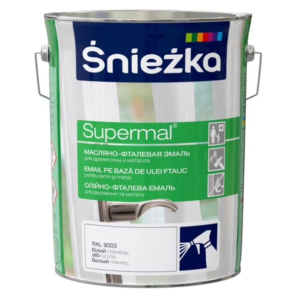 Email Supermal Sniezka. Lemn/ Metal. Alb. Lucios. 0.4 l. image