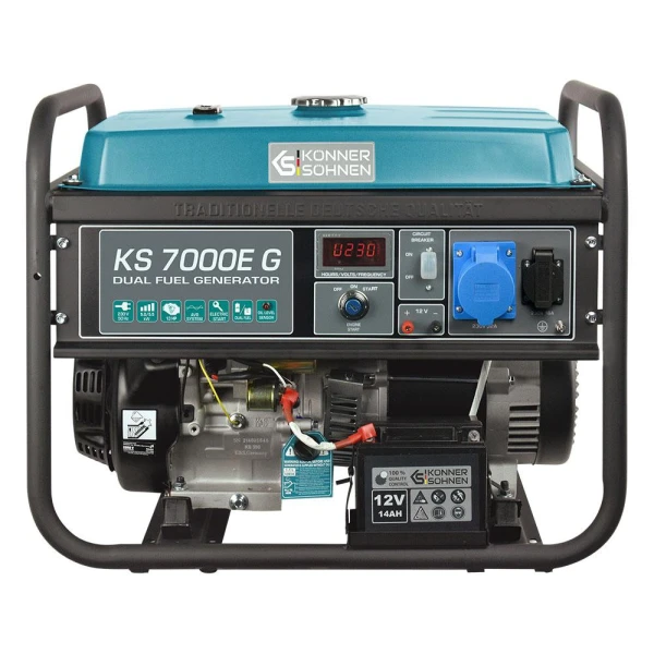 Generator electric pe Gaz/Benzina, 5.5kW, 230V, 389cm3, 76kg, AVR, Könner&amp;Söhnen image