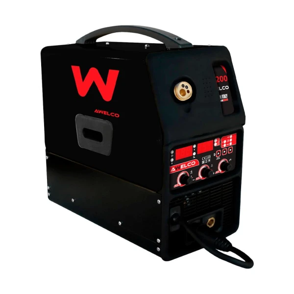 Aparat de sudura semiautomat MIG/MMA/TIG MULTIMIKRO200 Awelco. 6.7 kW. 230 V. 0.6 - 1.2 mm. 1.6 - 5 mm. 200 A. image