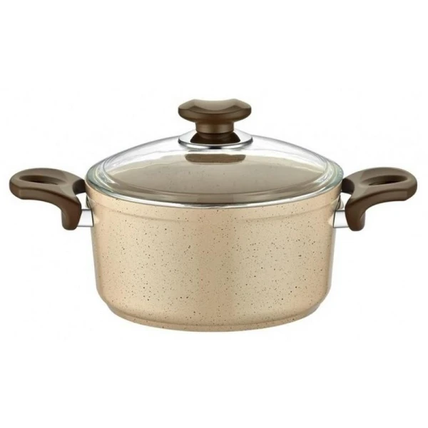 Cratita cu capac, cappuccino, 20cm, Diez Ezme Derin Tencere image