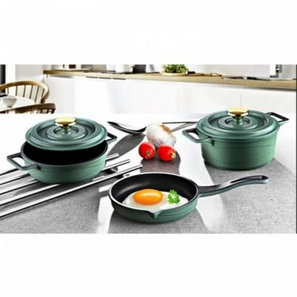 Set vesela, 5 piese, verde image