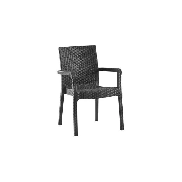 Scaun din ratan, negru, Trend Lux image
