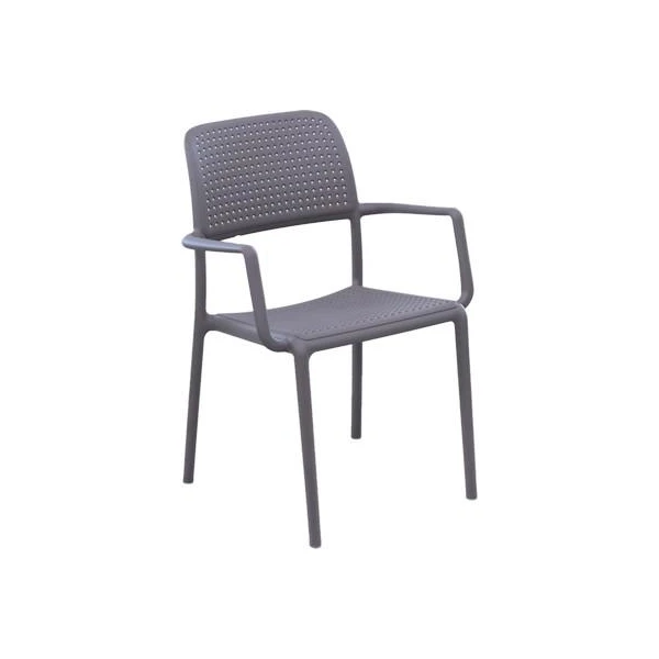 Scaun pentru cafenea si terasa, plastic, perforat, antracit image