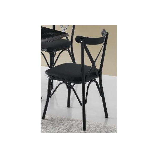 Scaun cu spatar, carcasa neagra, sezut negru, CAPRAZ, Mobilgen image