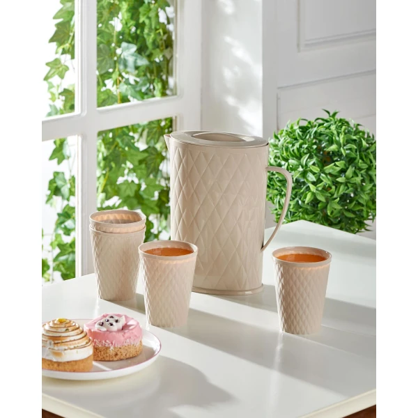 Set ulcior si 4 pahare, 2.2 L, plastic, ARMONI image