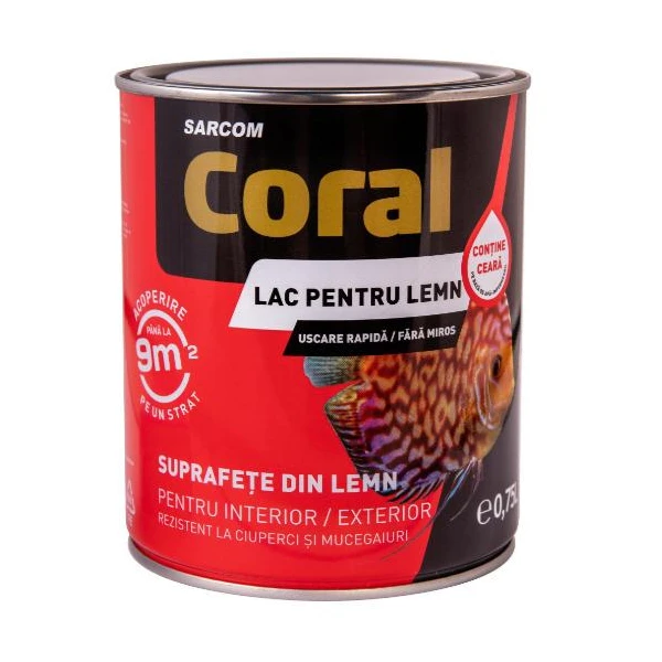 Lac pentru lemn, 2.5 L, incolor, AQUA LAC, CORAL image