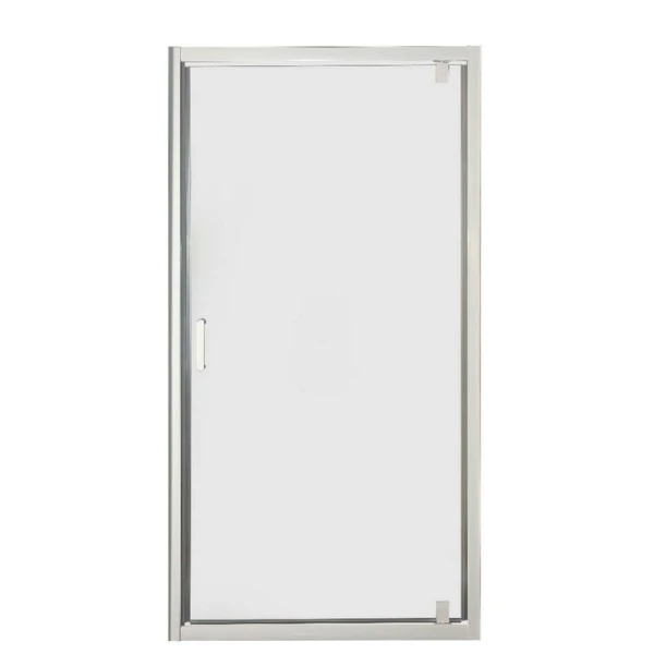 Usa de dus, batanta, 90x190cm, sticla securizata 5 mm, transparent, profil alb, SINQUE BIANCO image