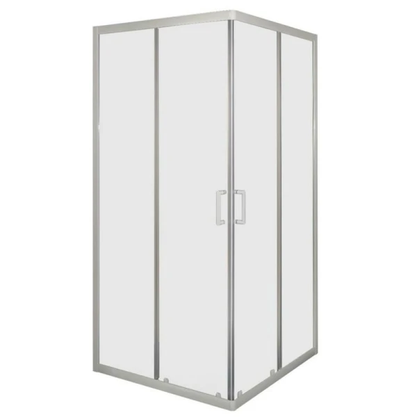 Cabina de dus, patrata, 70x70x190cm, sticla securizata 5 mm, transparent, profil alb, SINQUE BIANCO image