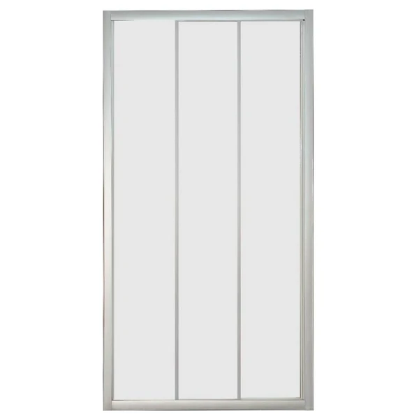 Usa de dus, culisanta, 90x185cm, sticla securizata 4 mm, 3 parti, transparenta,  profil cromat, ESSE image