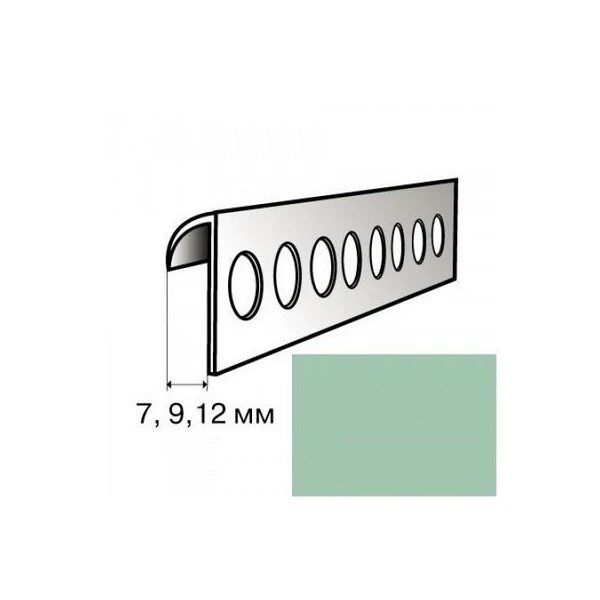 Profil de colt extern pentru teracota Grace. 7 - 8 mm x 2.5 m. Albastru. image