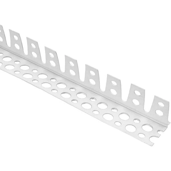 Profil de colt perforat pentru arcade Grace. PVC. Alb. 23 x 23 x 2500 mm. image