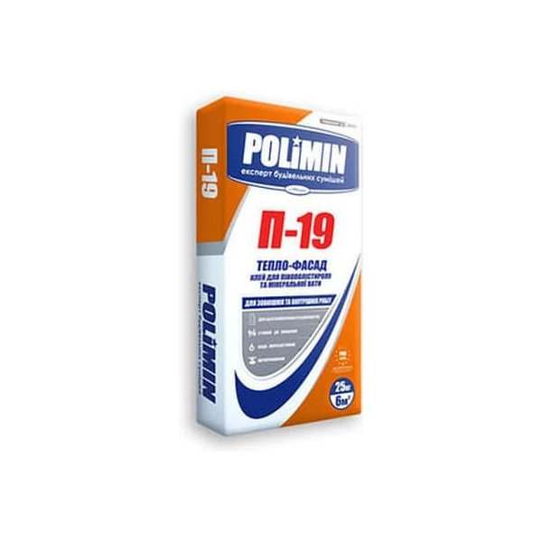 Adeziv polistiren/ vata minerala P-19 Polimin. 25 kg. image