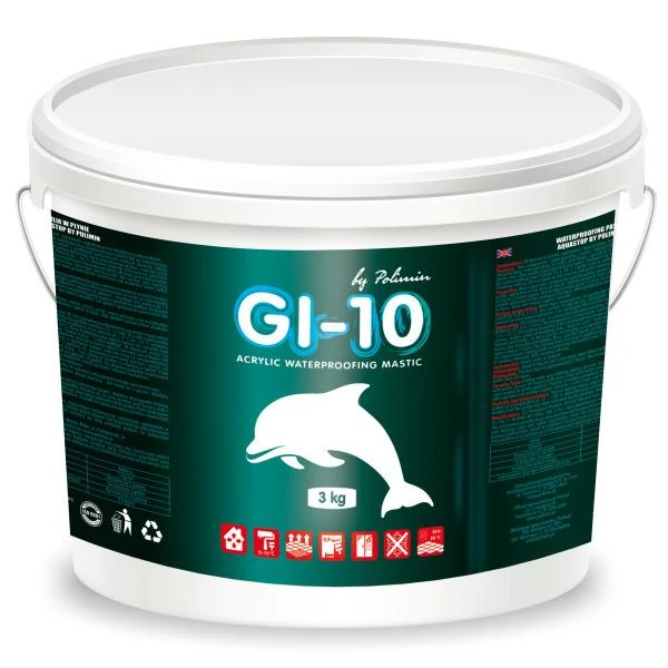 Mastic acrilic monocomponent Polimin GI-10 acrylic waterproofing mastic. 3 kg. image