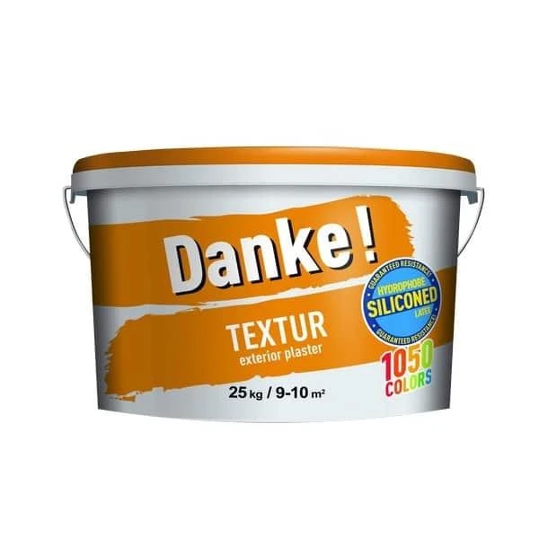 Tencuiala decorativa cu latex siliconat, structurata, aspect scoarta de copac, alba, TEXTUR DANKE, 25 kg image