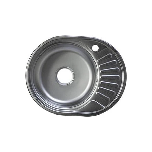 Chiuveta incastrabila 770 x 500 x 180mm. 'dreapta'. INOX. decor-0.8mm. RUBANO image