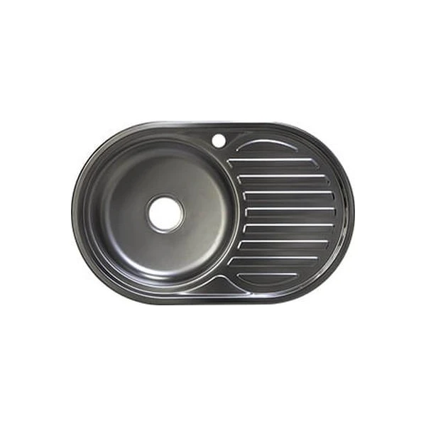 Chiuveta de bucatarie incastrabila Rubano. 770 x 500 x 180 mm. Cuva stanga. Finisaj lucios. Inox. 0.8 mm. image