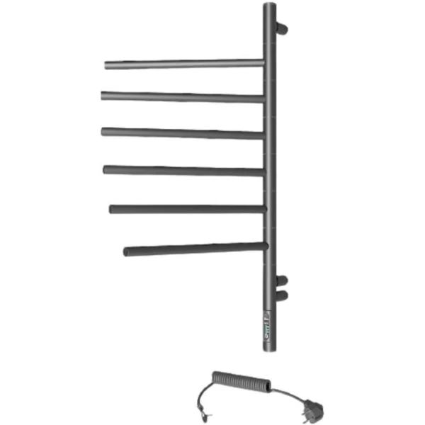 Uscator electric pentru prosoape, Vertical 6, 785 × 395 × 75 mm, negru, ELNA image